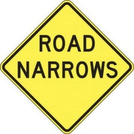 Accuform LANE GUIDANCE SIGN ROAD NARROWS 30 X FRW435HP